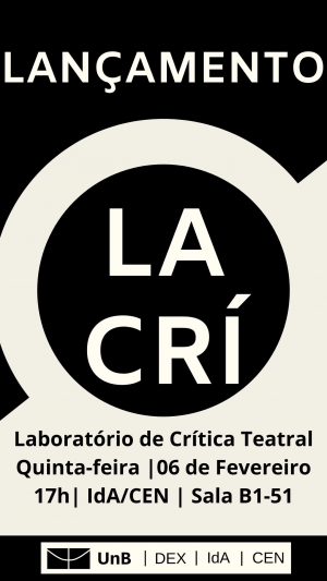 Inauguração do Laboratório de Crítica Teatral (06/02)